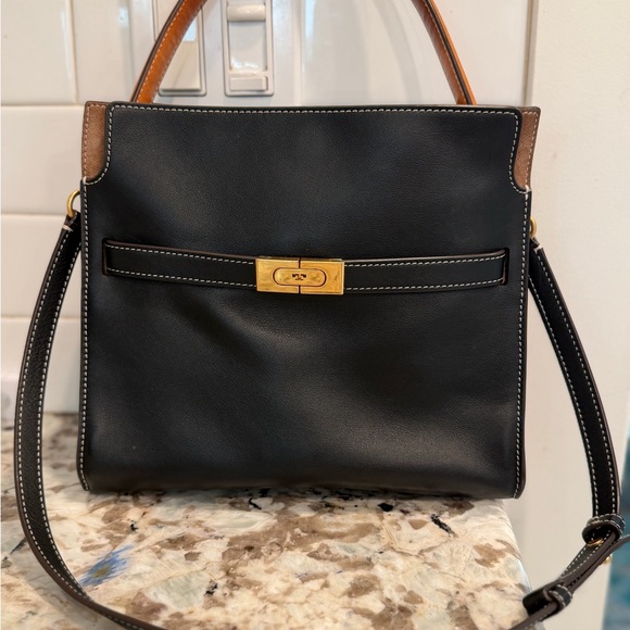 Tory Burch Rudizwill Black and Brown Shoulder Bag - Picture 8 of 16